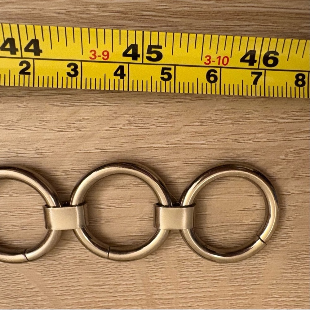 Heavy Weight Adjustable Silver Chain Belt with Circle Links